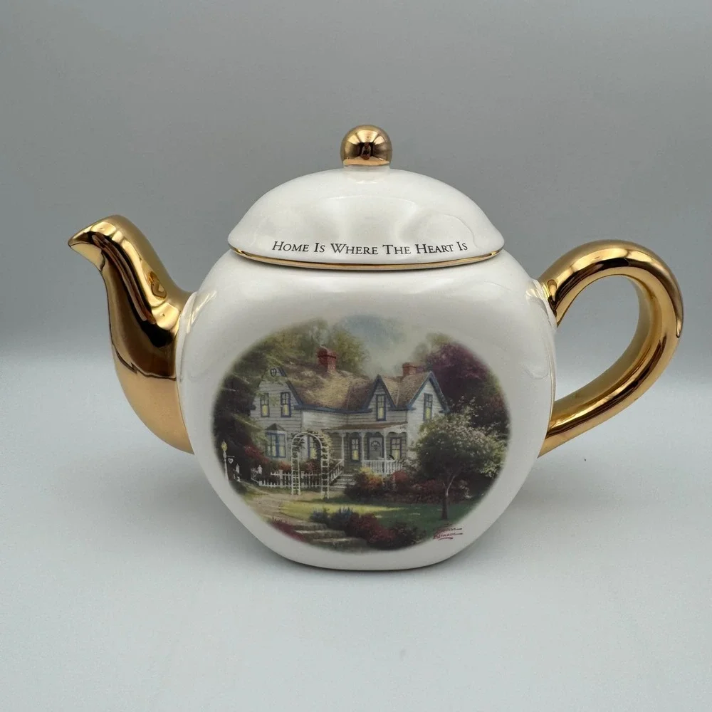Thomas Kinkade Painter of Light Home Is Where The Heart Is II Teapot Teleflora